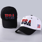 Patriotic Baseball Cap For Women American Usa Flag Trucker Hat Adjustable Strap Dad Hats For Men Medium