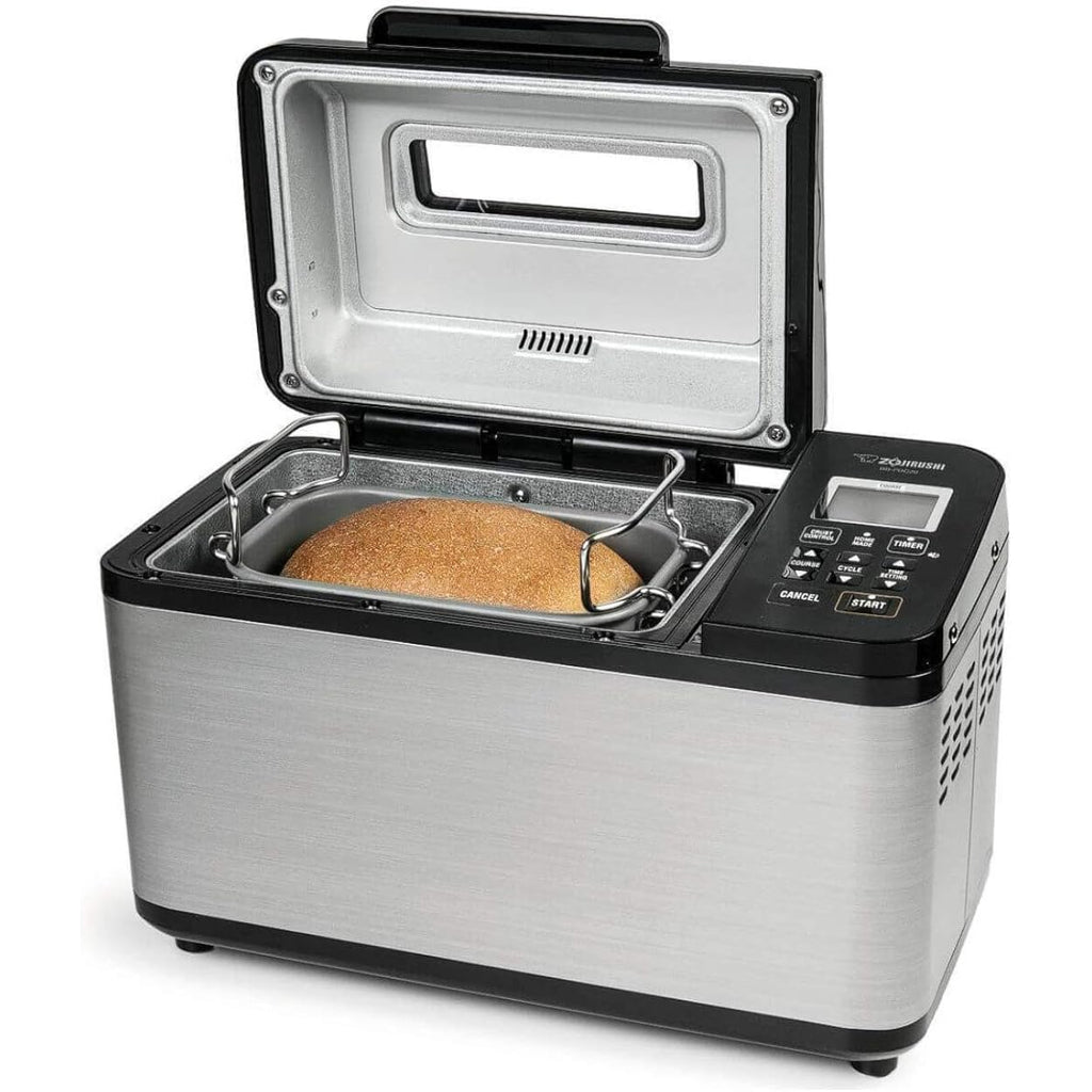 Zojirushi Bb Pdc20Ba Virtuoso Plus 2 Lb Breadmaker, Black | 2-Lb Loaf, Dual Kneading Blades And Lid And Bottom Heaters For Even Baking, Gluten-Free, Vegan And Rapid Programs, 120V/700W