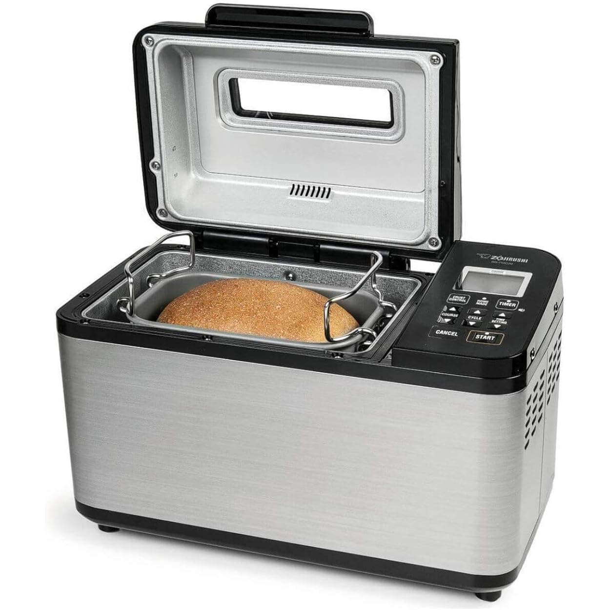 Zojirushi Bb Pdc20Ba Virtuoso Plus 2 Lb Breadmaker, Black | 2-Lb Loaf, Dual Kneading Blades And Lid And Bottom Heaters For Even Baking, Gluten-Free, Vegan And Rapid Programs, 120V/700W