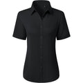 Button Down Shirts for Women Stain Shield Short Sleeve Dress Shirt Wrinkle Free Work Business Office Blouses