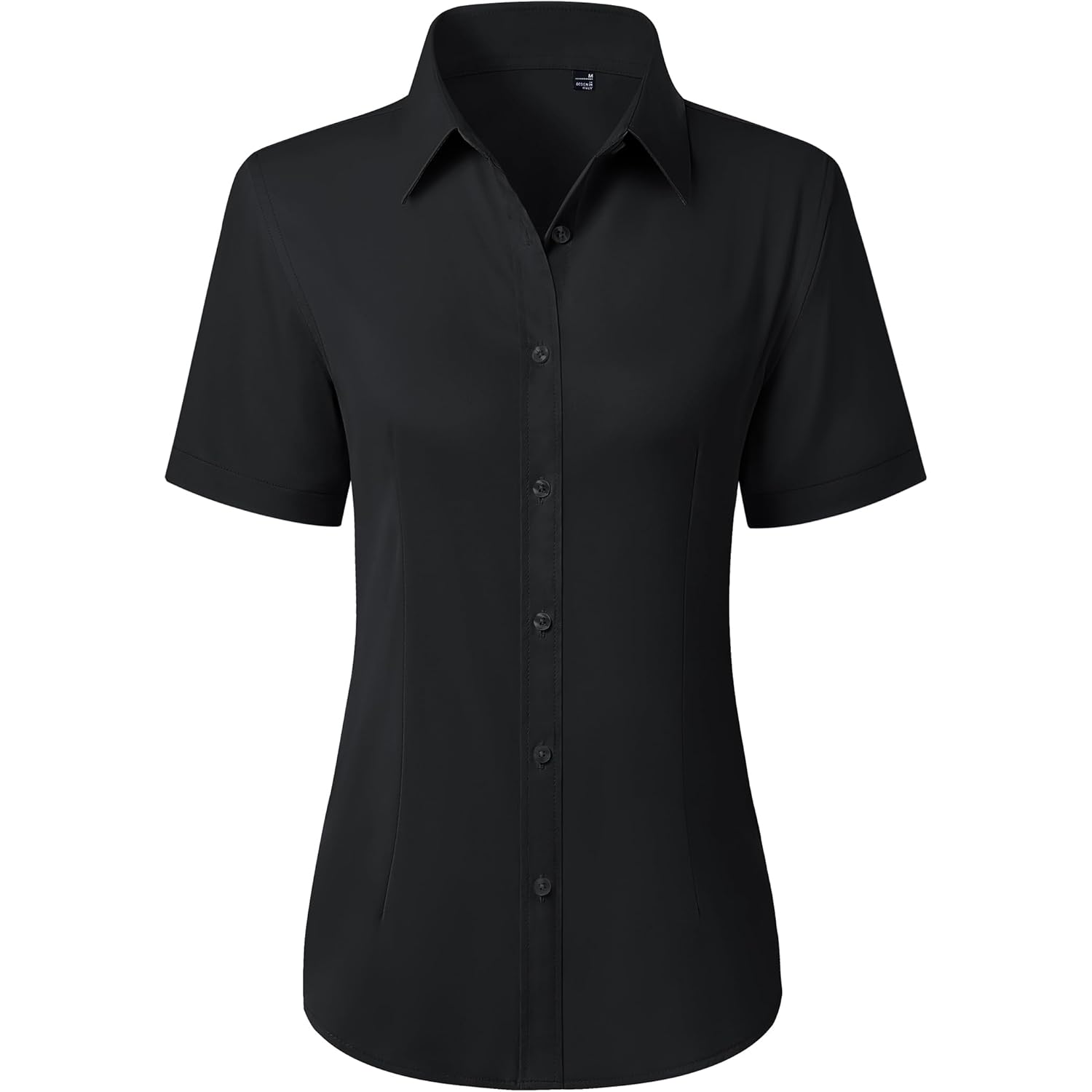 Button Down Shirts for Women Stain Shield Short Sleeve Dress Shirt Wrinkle Free Work Business Office Blouses