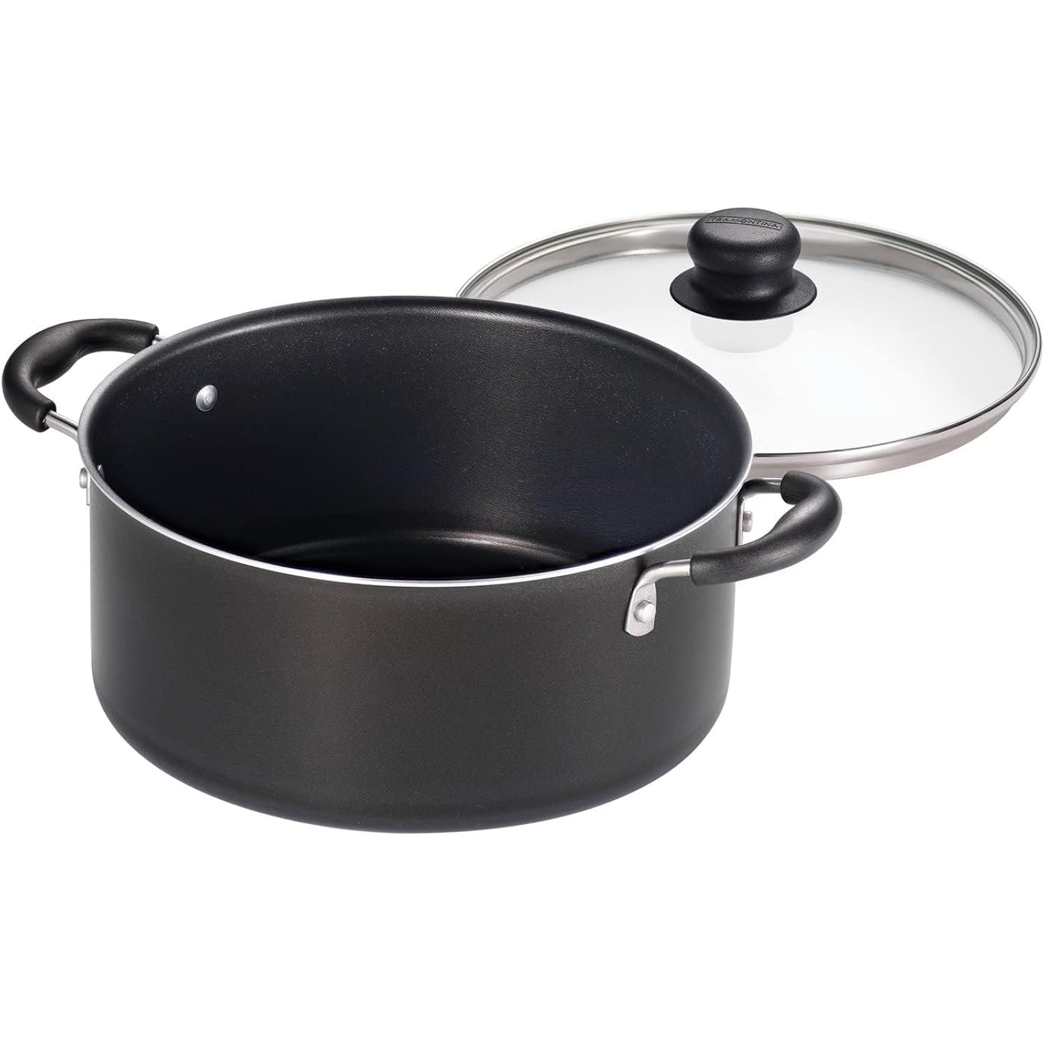 Tramontina Primaware 15-Piece Non Stick Cookware Set With Lids And Utensils, Aluminum Nonstick Pots And Pans Kitchen Set (Storm)