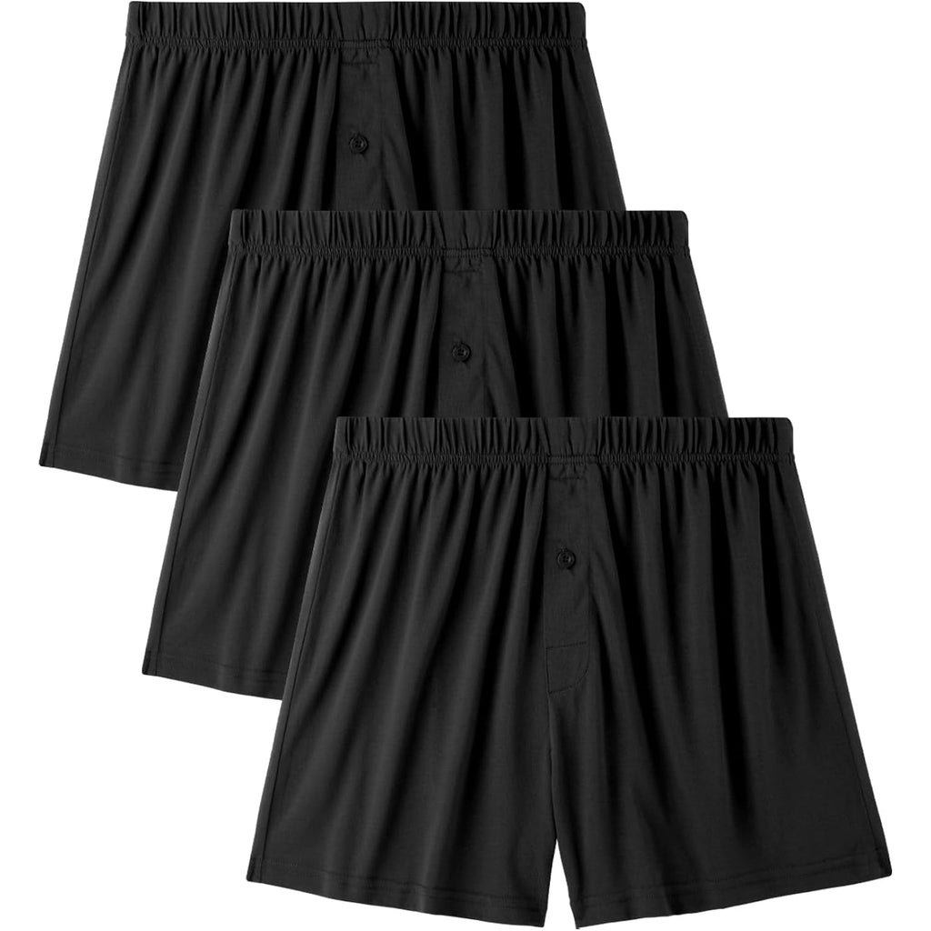 Bamboo Cool Mens Boxers Durable Comfortable Boxer Shorts For Men Loose Ultra-Soft Men'S Underwear (3 Or 5 Pack)