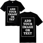 Feego Thickened Cotton Short Sleeve Custom T-Shirts,Front & Back Print,Personalized With Your Photo,Fit For Men Women