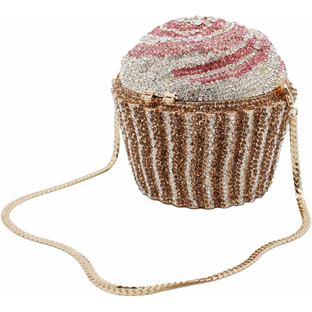 Djbm Cute Cupcake Rhinestone Clutch Diamond Crystal Purse Evening Bags For Women Party Wedding Cocktail Prom