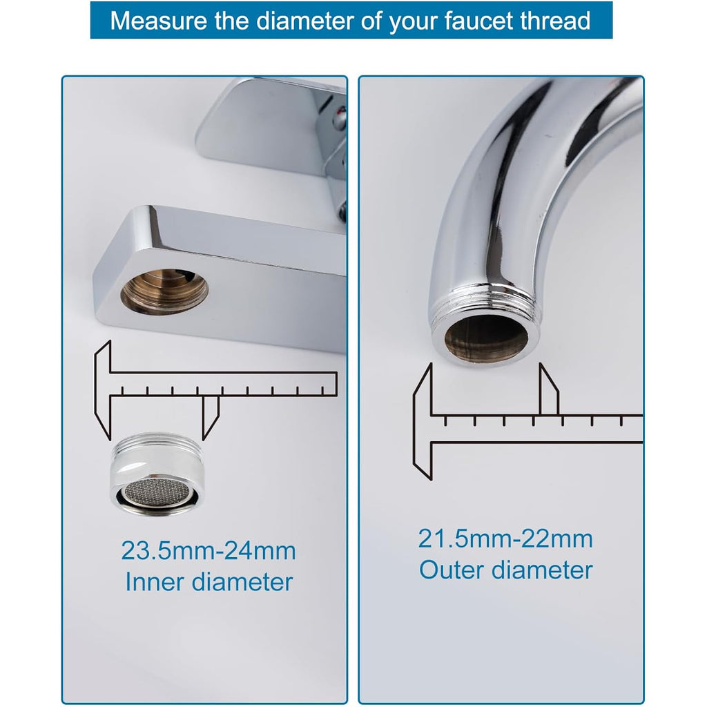 Hibbent Faucet Adapter Kit, Swivel Aerator Adapter To Connect Garden Hose - Multi-Thread Kitchen Sink Faucet To Garden Hose Adapter 3/4 Inch - Chrome Finished