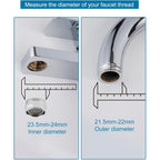 Hibbent Faucet Adapter Kit, Swivel Aerator Adapter To Connect Garden Hose - Multi-Thread Kitchen Sink Faucet To Garden Hose Adapter 3/4 Inch - Chrome Finished