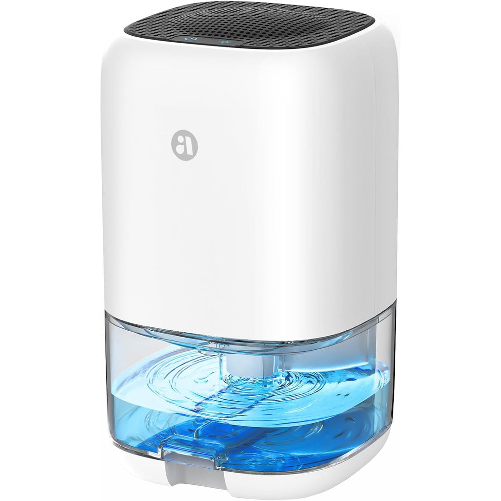 35 Oz Dehumidifier For Bedroom Rv, Quiet With Auto Shut Off, White | 280 Sq.Ft Small Dehumidifiers For Home Bathroom Closet, 7 Color Light, 28Db Ultra Quiet, 35Oz Water Tank