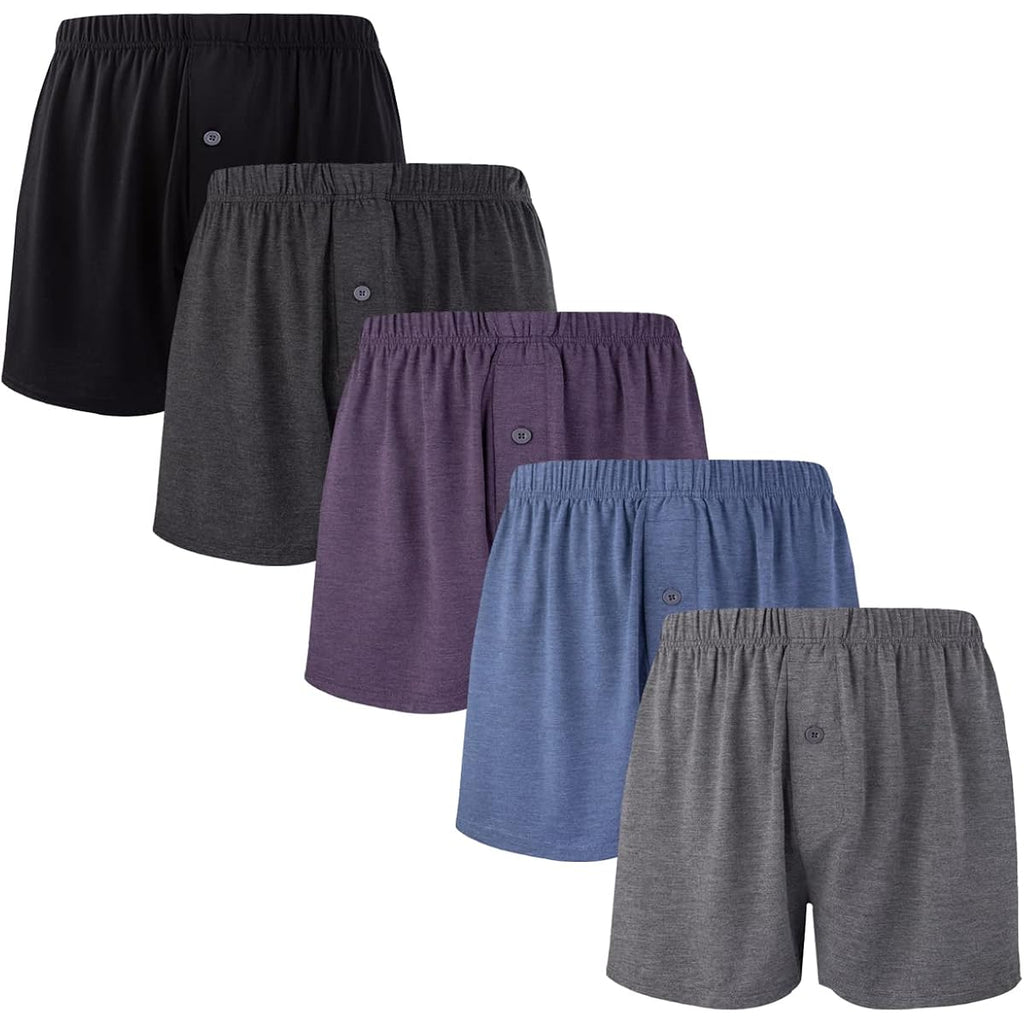 Bamboo Cool Mens Boxers Short Classic Fit Soft Casual Underwear Loose Breathable Boxer Shorts For Men