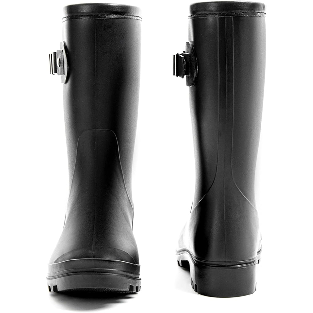 Women'S Mid Calf Rain Boots Waterproof Fashion Garden Shoes Anti-Slipping Rainboots For Women Comfortable Insole Light Rain Shoes