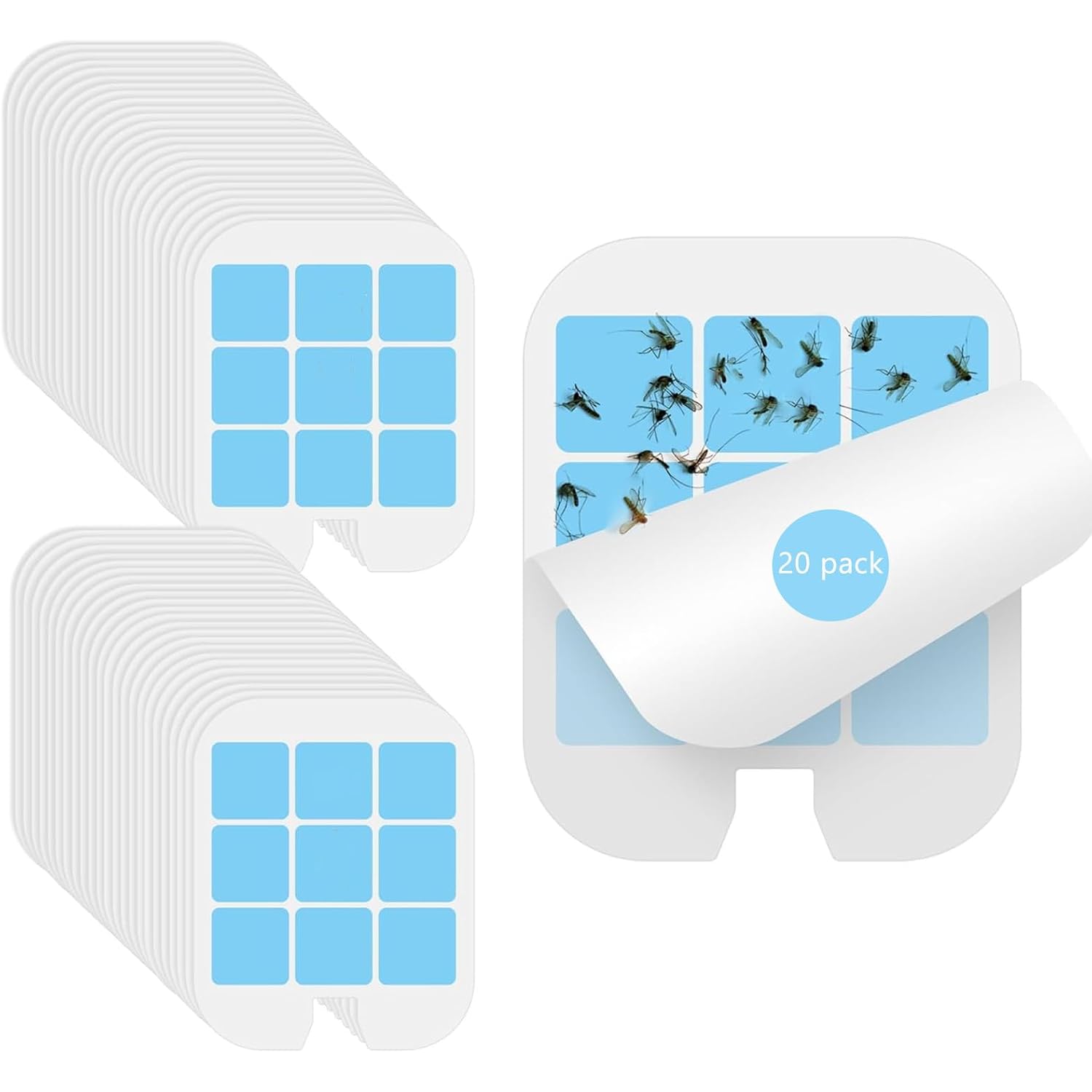 20 Pack Refill Glue Cards Compatible With Safer Home Fly Trap Refill,Applicable To Sh502、Sh503、23005-06 And Dt3005W、Dt3005W-Ds3, Flying Insect Trap Refill Replacement