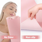 Subay Nail Art Table Mat, (MAT ONLY) Soft Microfiber PU Leather Nail Hand Rest for Nail Arm Rest Cushion, Foldable Nail Art Rest Pillow Manicure Pad Desk Mat - Pink