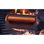 Burger Press 7.08" Round & 8.3”X4.3”Rectangle Heavy-Duty Cast Iron Smash Meat Steak With Wood Handle For Blackstone Camp Chef Pitboss Weber Treager Griddle (Round & Rectangle W Flat Bottom)