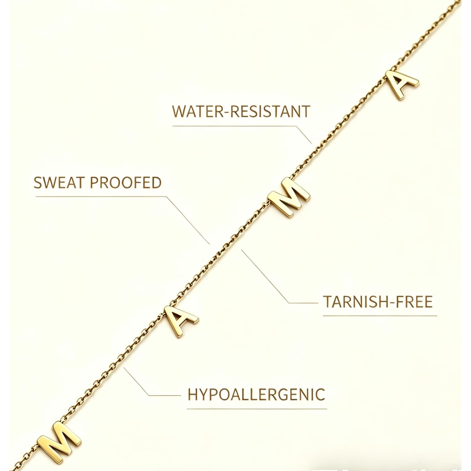 Mama Necklace for Women, 14K Gold Plated Dainty Mom Necklace Non Tarnish Jewelry for Mama, Mother Gifts for New Mom, First Time Mommy Gifts