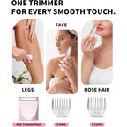 Ufree Bikini Trimmer Women Electric Razors Dual Head, Pubic Body Hair Trimmer Electric Shaver for Face, Legs, Arm, Rechargeable Lady Shaver Waterproof, Summer Grooming Kit