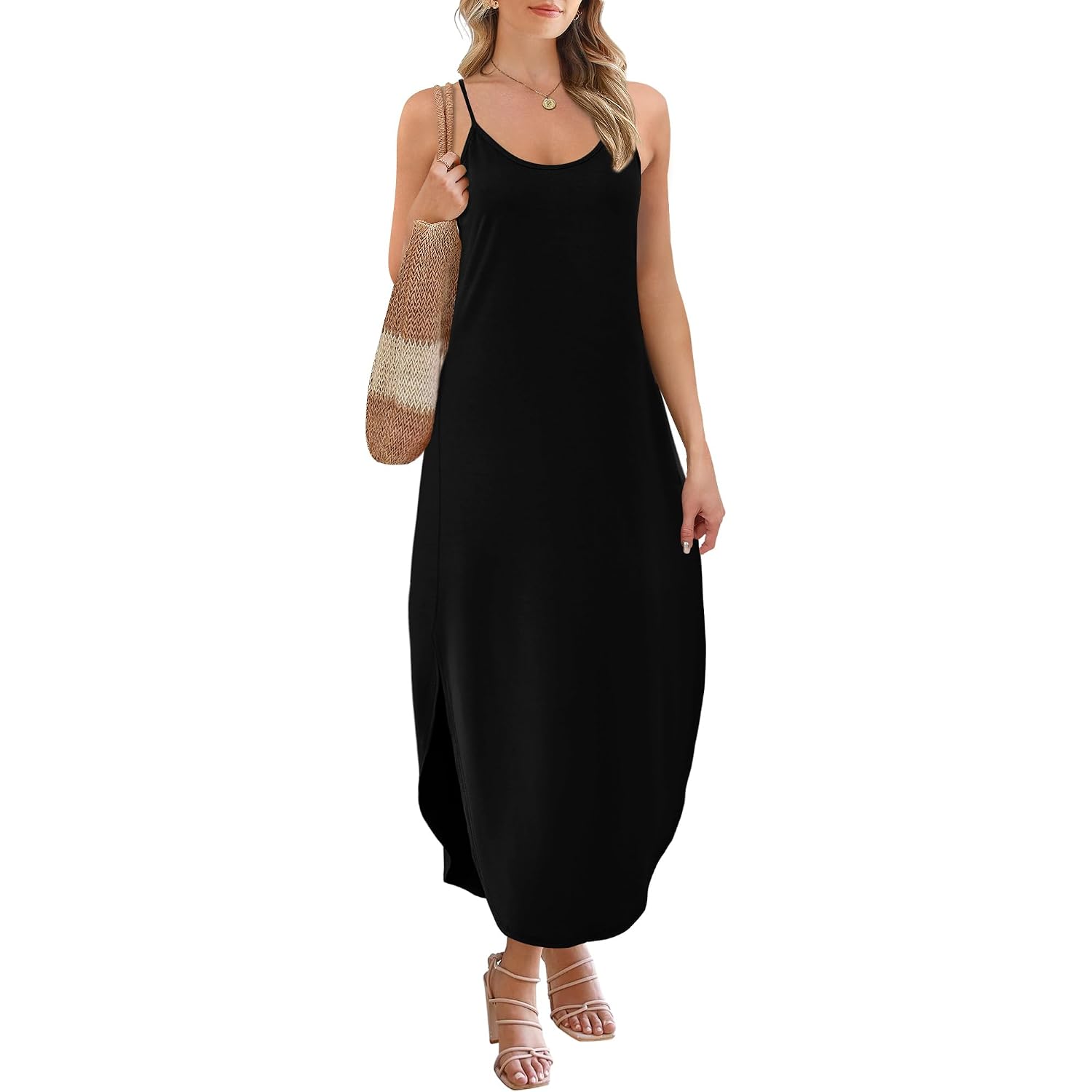 Wiholl Women'S Maxi Dresses For Women Casual Long Summer Sun Dresses 2026 Spaghetti Strap Hawaiian Vacation Outfits For Women