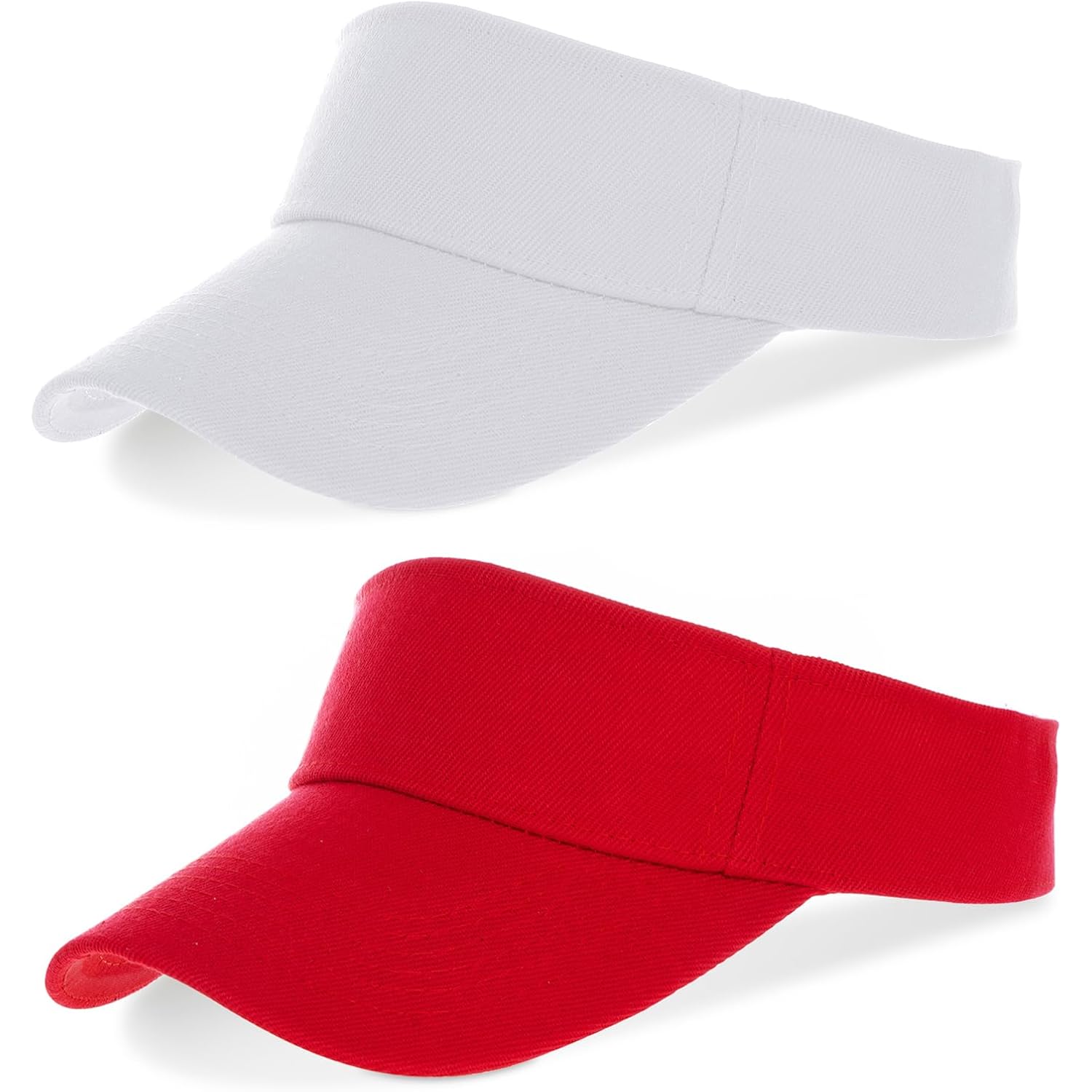 Topbuti 2 Pcs Visors for Women Men Sports Sun Visor Hats Cotton Tennis Golf Visor Hat UV Protection Summer Beach Baseball Cap