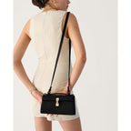 Clutch Purses for Women - Small Purse Top Handle - Evening Bag - Adjustable Crossbody Handbag - Trendy PU Leather