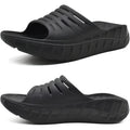 Kuailu Mens Recovery Sandals Orthotic Arch Support Open Toe Sport Slides Thick Cushion Orthopedic Plantar Fasciitis Slip On Wide Width Summer Pool Beach Waterproof
