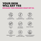 Skin Said Yes Organic Soap Bar (Pack Of 8) - Natural Soap Made In Greece | Tripple Milled | Nuorishing Shea Butter, Olive Oil, Lavander And Sandalwood, Aloe Vera & Cucumber Extract