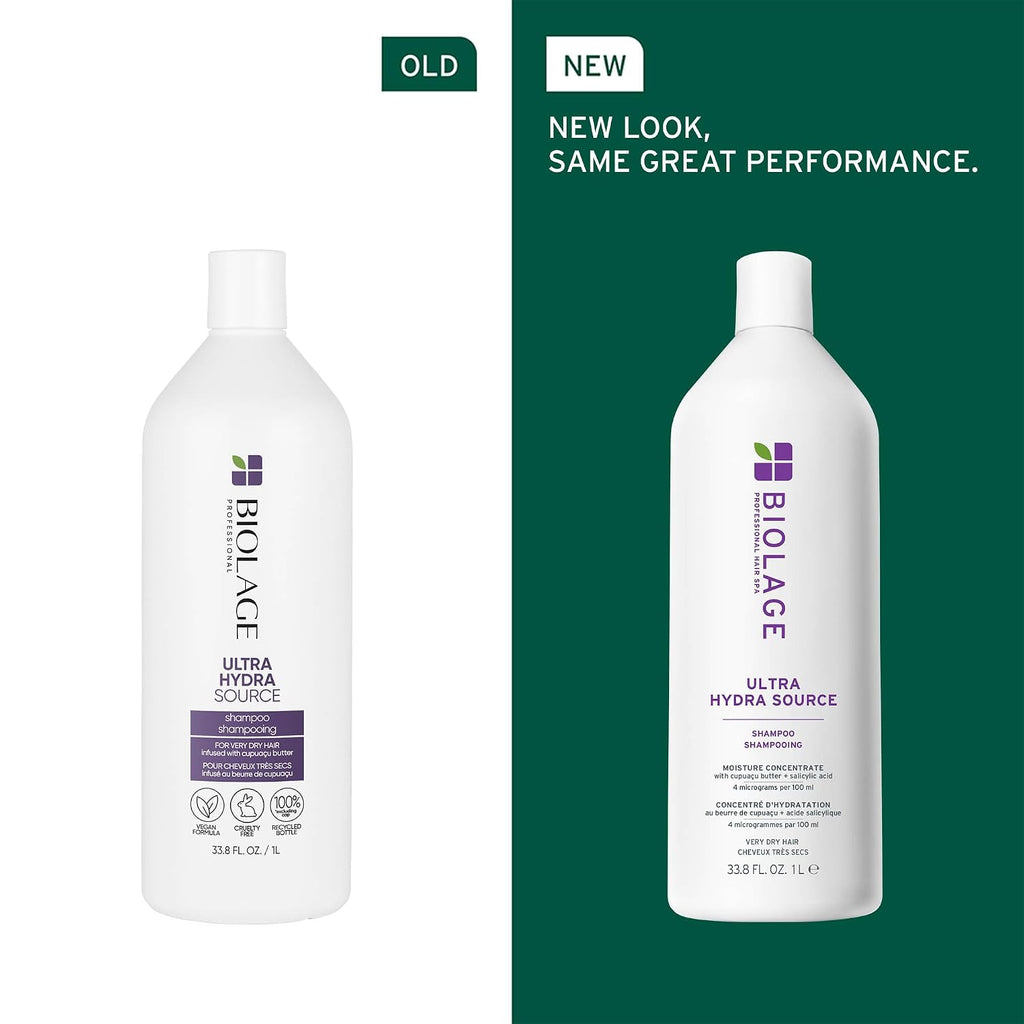 Biolage Ultra Hydra Source Shampoo & Conditioner Set - Renews Hair'S Moisture And Deeply Conditions With Frizz Control And Added Shine, For Very Dry Hair, Silicone-Free & Vegan
