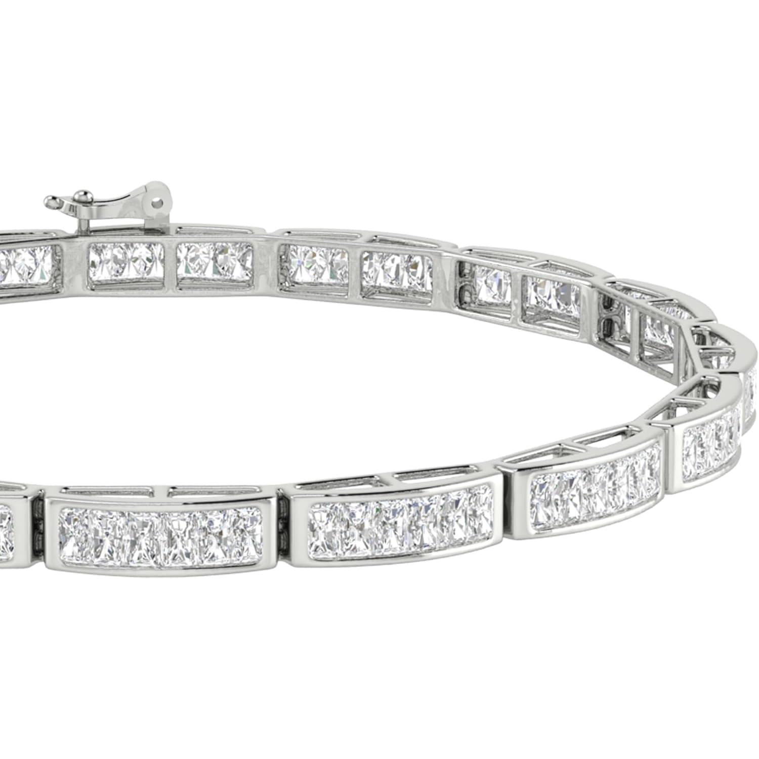1 to 3 Carat.w. Classic Channel Set Diamond Bangle Bracelet (H-I Color SI1-SI2 Clarity)