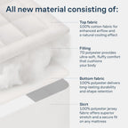 Niagara Sleep Solution Cloud-Like Queen Non-Slip Mattress Topper - 100% Cotton Top Mattress Pad For Back Pain Relief - Extra-Grip, Breathable & Naturally Cooling For Hot Sleepers, White