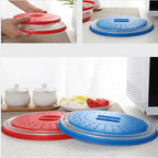 Collapsible Microwave Splatter Cover, 10.5 Inch, Dishwasher-Safe, Microwave Plate Cover With Steam Vent(Black)