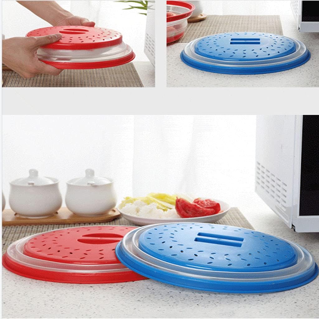 Collapsible Microwave Splatter Cover, 10.5 Inch, Dishwasher-Safe, Microwave Plate Cover With Steam Vent(Black)