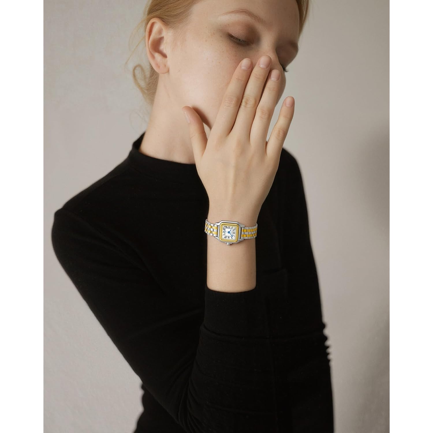 CIVO Gold Watches for Women Vintage: Small Wrist Bracelet Watch with Roman Dial - Dainty Luxury Square Ladies Watch - Gifts for Mom Wife at Birthday Anniversary