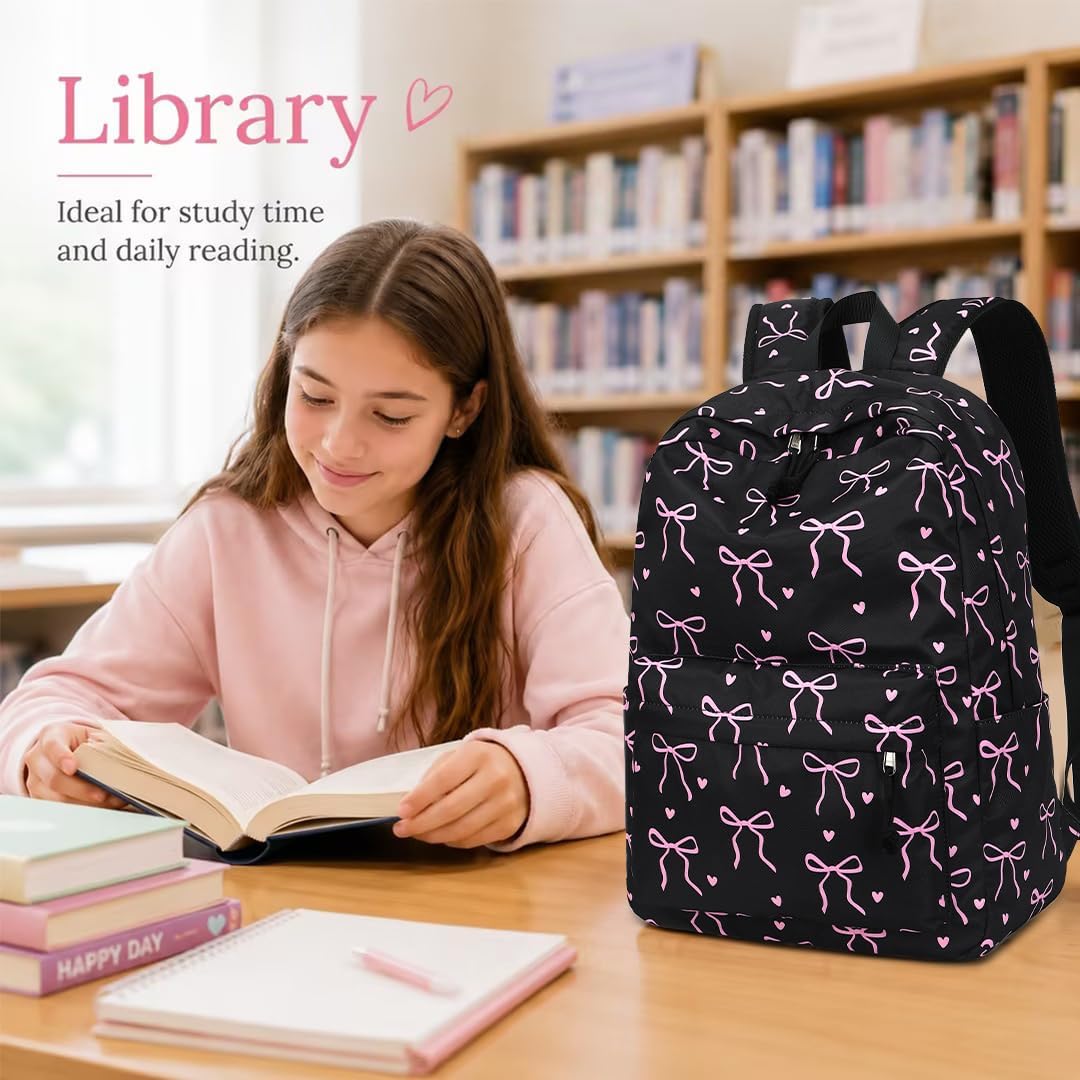 Backpack For Teen Girls Bookbags School Backpack With Lunch Box And Pencil Case 3 In 1 School Bags Set