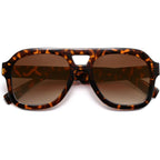 Oversized Flat Top Sunglasses For Women Men, Retro 70S Chunky Aviator Style With Double Bridge, Trendy Square Shades
