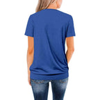 Womens Casual Short Sleeve Tunic Tops Scoop Neck T Shirts Summer Loose Fit Tunics