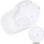 Baseball Cap Women Men Vintage Washed Distressed Hats Adjusted Cotton Dad Hat Adjustable Trucker Headwear White