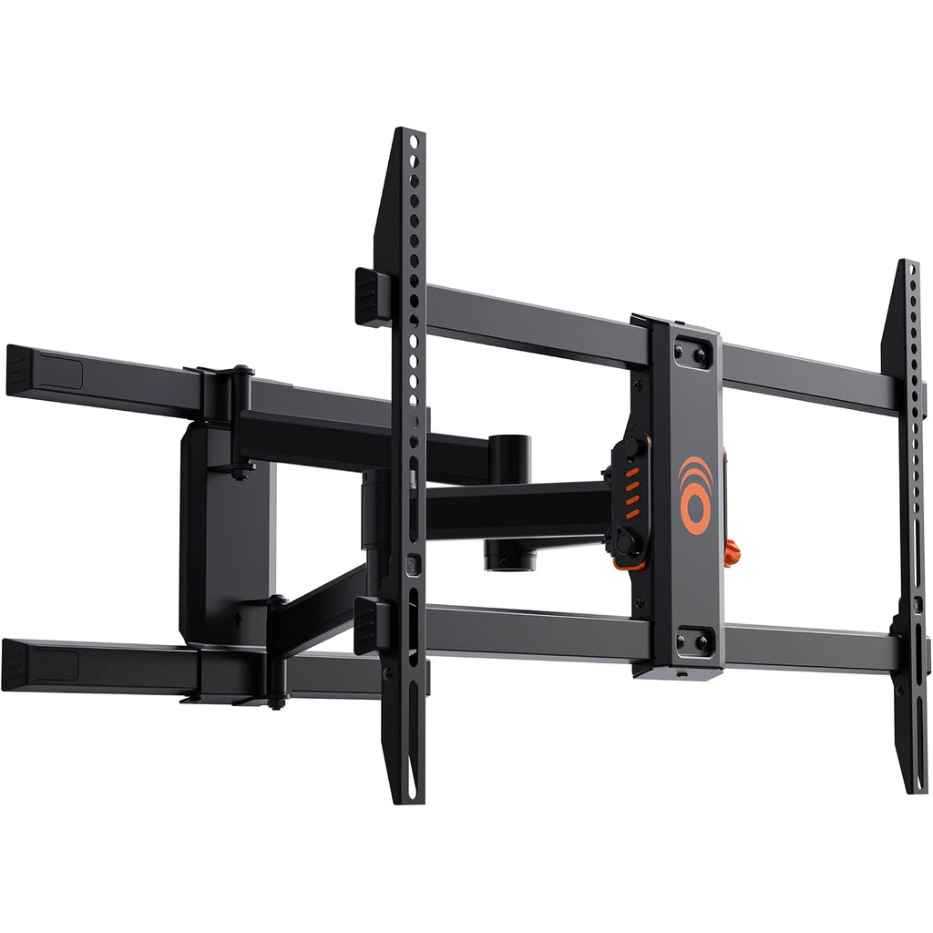 Echogear Full Motion Articulating Tv Wall Mount Bracket For Tvs Up To 82" - Smooth Extension, Swivel, & Tilt - Wall Template For Easy Install - Centers & Levels After Mounting Plus Hides Your Cables