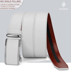 Men'S Adjustable Ratchet Belt -White Leather Dress Belt For Men, Customizable Fit, Easy To Use, Maximum Durability