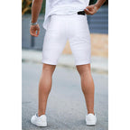Gingtto Mens Jean Shorts Slim Fit Stretch Denim Shorts Men