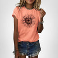 Cicy Bell Women's T Shirts Short Sleeve Tees Sunflower Graphic Loose Summer Tops Orange