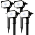 Nipify Solar Lights Outdoor Waterproof, Motion Sensor Spot Lights- 4 Pack/56 Led/3 Modes Solar Powered Spotlights 2-In-1 Auto On/Off Landscape Lighting For Outside Yard Wall Garden, Cool White