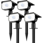 Nipify Solar Lights Outdoor Waterproof, Motion Sensor Spot Lights- 4 Pack/56 Led/3 Modes Solar Powered Spotlights 2-In-1 Auto On/Off Landscape Lighting For Outside Yard Wall Garden, Cool White