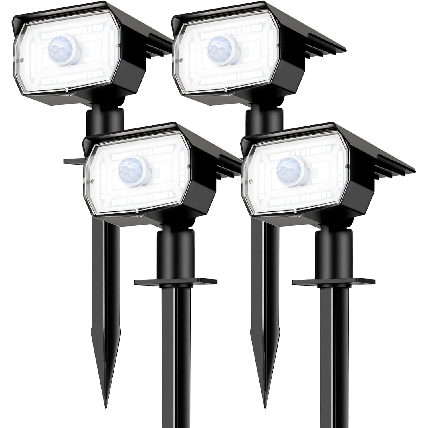 Nipify Solar Lights Outdoor Waterproof, Motion Sensor Spot Lights- 4 Pack/56 Led/3 Modes Solar Powered Spotlights 2-In-1 Auto On/Off Landscape Lighting For Outside Yard Wall Garden, Cool White