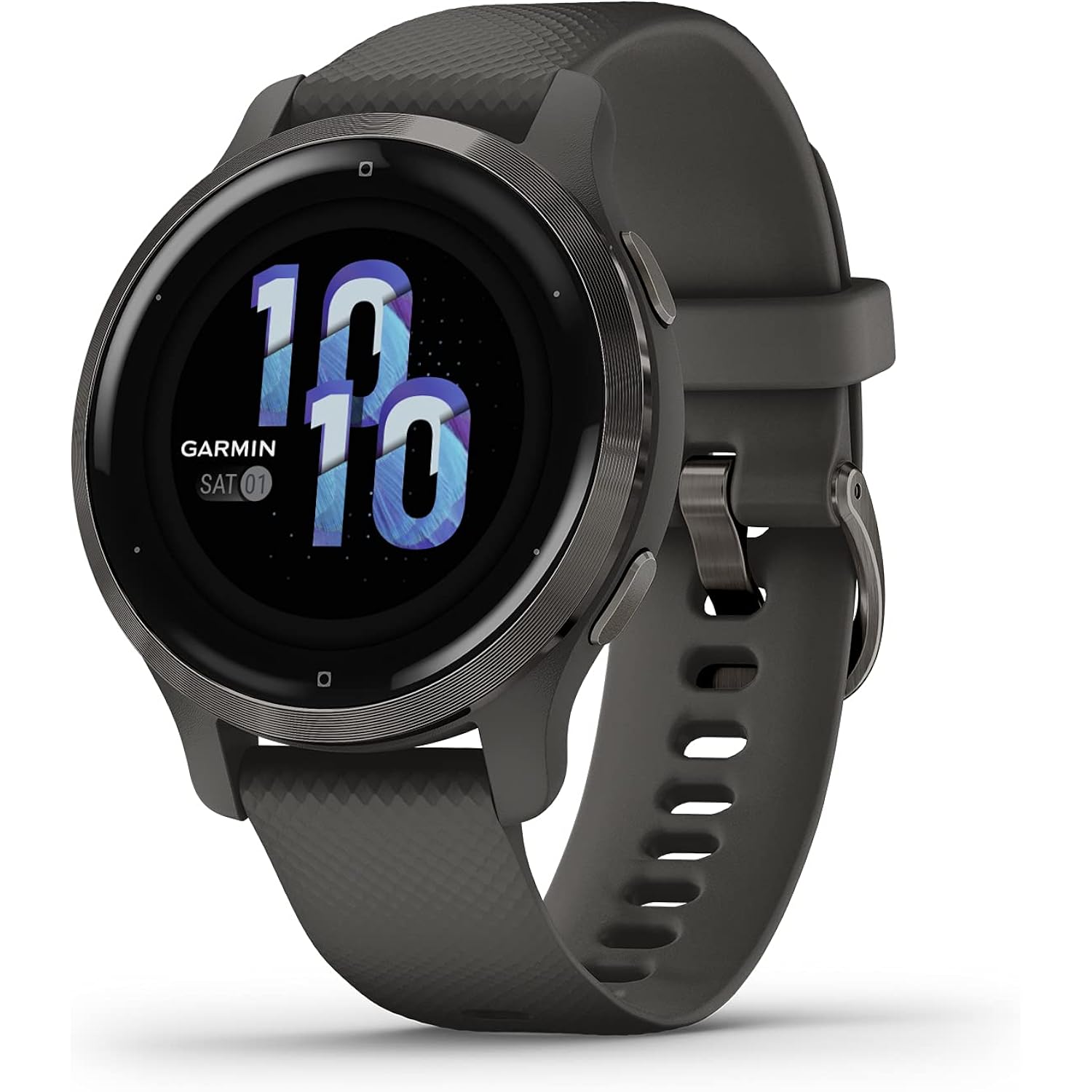 Garmin Venu 2S, Smaller-Sized Gps Smartwatch With Advanced Health Monitoring And Fitness Features, Slate Bezel With Graphite Case And Silicone Band, (010-02429-00) (Renewed)