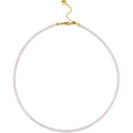Freshwater Pearls Choker Necklace for Women Tiny Small Rice Pearl Strand Necklace 18K Gold Plated Bolo Lock