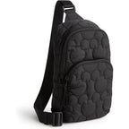 Vera Bradley Women'S Featherweight Lorman Sling Backpack – Water Resistant Crossbody Purse For Travel, Work – Moonless Night