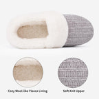 Evshine Women'S Fuzzy Memory Foam Slippers, Closed Back Knit Bedroom Slippers, Slip-On Warm House Shoes For Indoor & Outdoor Comfort