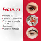 Ardell Brow Tint Kit, Medium Brown Eyebrow Tint Dye, Brow Color, 1 Pack | Enhances Brows With Natural Extracts, Complete Long-Lasting Colors For Fuller, More Defined Eyebrows, Lasts Up To 2 Weeks