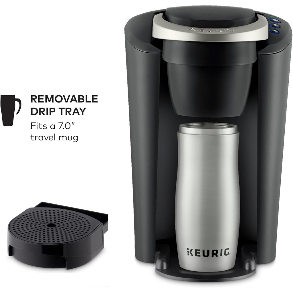 Keurig K-Compact Single-Serve K-Cup Pod Coffee Maker, with 3 Brew Sizes, Smart Start Feature, 36oz Removable Reservoir, Black