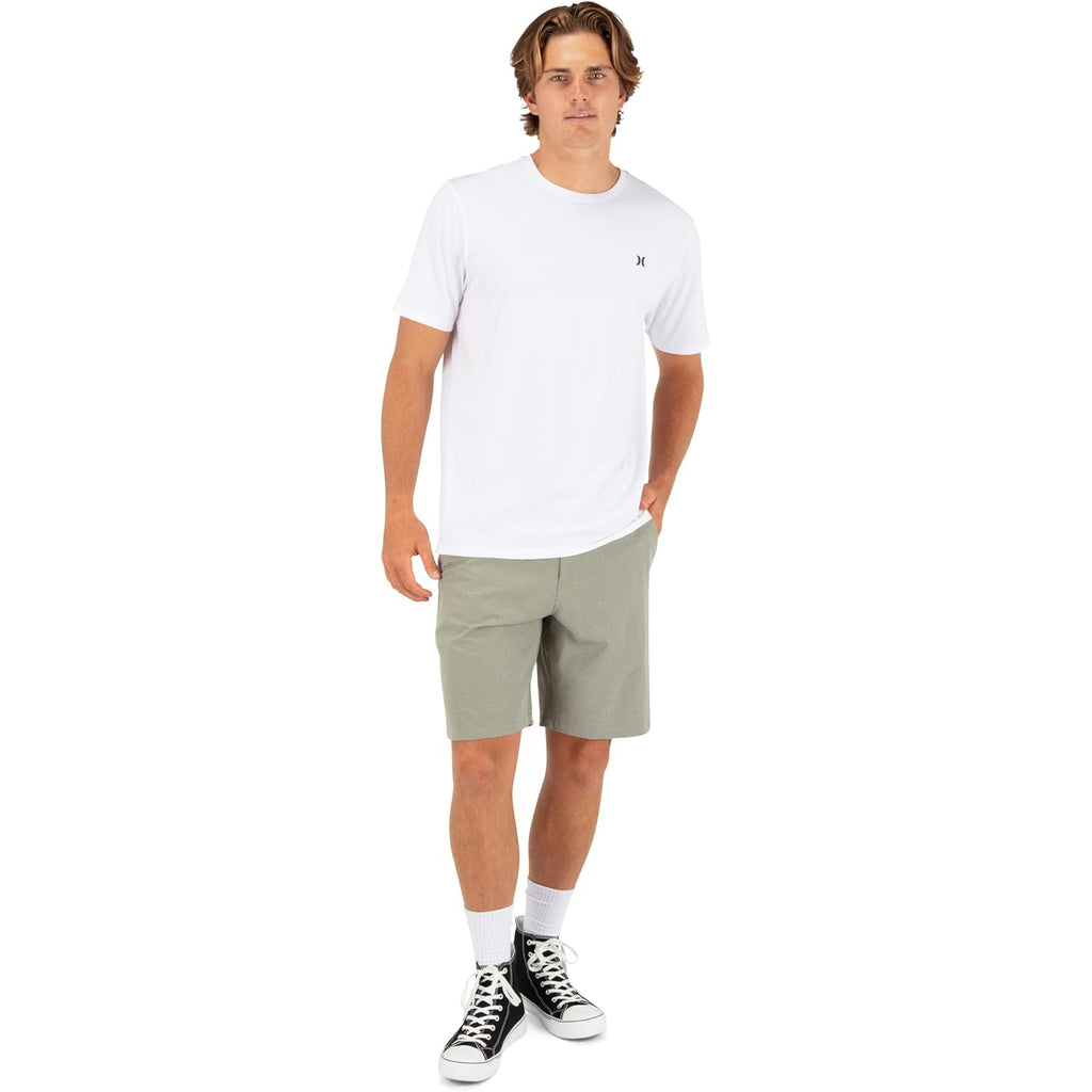 Hurley Men'S Phantom 4-Way Stretch Microcheck Hybrid Walk Shorts, 9" Inseam 20" Outseam, Quick Dry, Button Closure