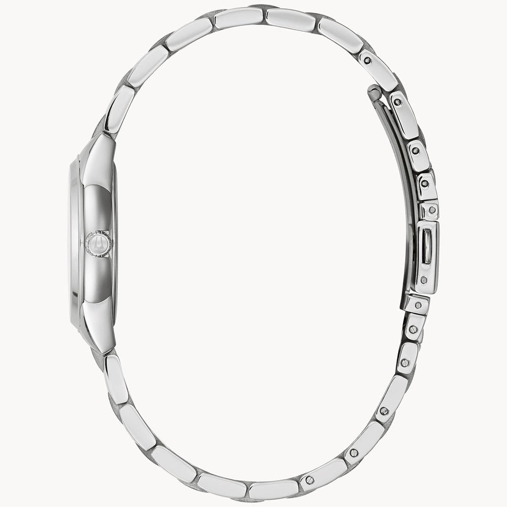 Bulova Women'S Analogue Quartz Watch With Stainless Steel Strap 96P249, Silver, Bracelet