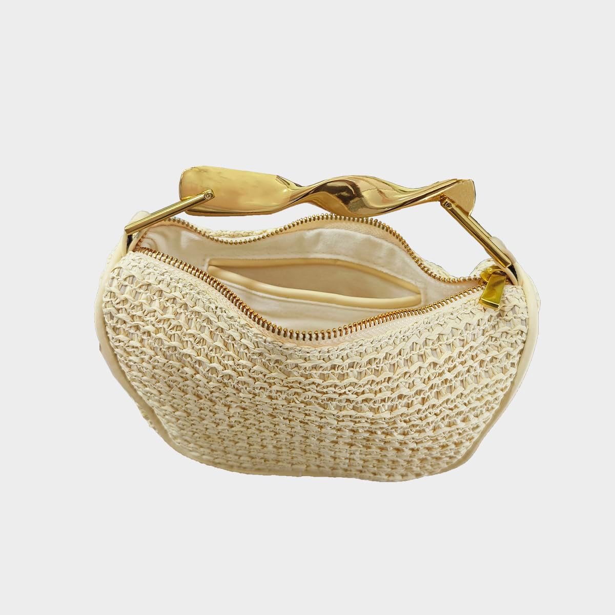 Jyg Mini Handmade Straw Crossbody Bags For Women Summer Beach Satchel Purse Fashion Woven Shoulder Handbag With 2 Straps